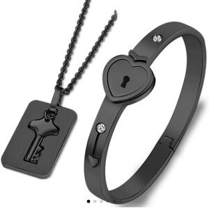 Lock Bracelet and Key Necklace.